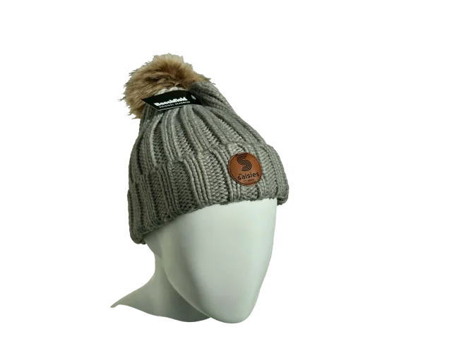 Grey Ponpon hat